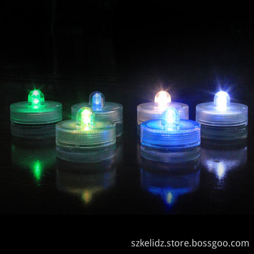 Battery Power 6V Round Color Change Waterproof Flash Tea Bright Light For Indoor Wedding Decoration
